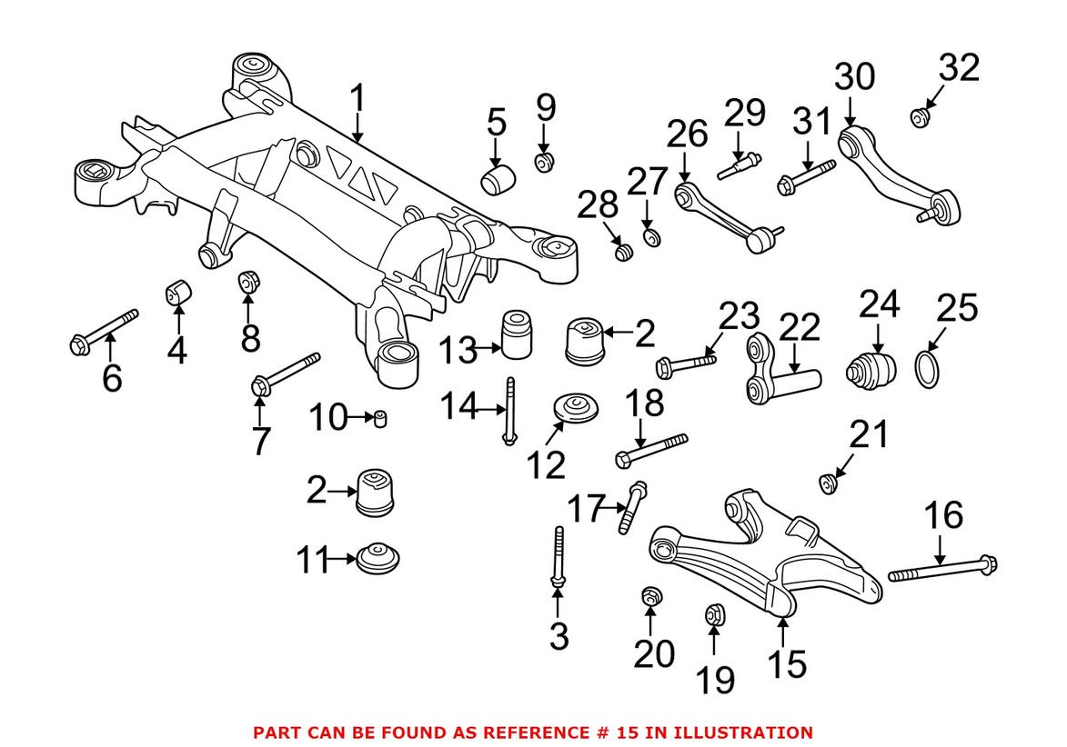 BMW Control Arm - Rear Driver Side 33321090031